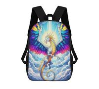 sinyumoney Mochila Para Niños Y Niñas Con Impresión 3D Winged Dragon in The Sky Mochila Escolar Para Niños De Primaria, Mochila Informal De Viaje Para Portátil 17inch