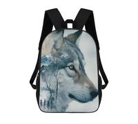 sinyumoney Mochila Para Niños Y Niñas Con Impresión 3D Wolf Dog Husky Nature Mochila Escolar Para Niños De Primaria, Mochila Informal De Viaje Para Portátil 17inch