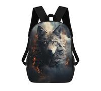 sinyumoney Mochila Para Niños Y Niñas Con Impresión 3D Wolf on Dark Mochila Escolar Para Niños De Primaria, Mochila Informal De Viaje Para Portátil 17inch