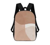 sinyumoney Mochila Unisex Abstract Brown And White Art Mochila De Viaje Con Estampado 3D Mochila Informal Para Portátil Mochila Escolar Ligera Para Hombres, Mujeres, Niños Y Niñas 17inch