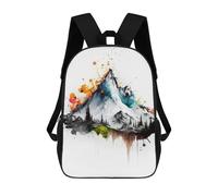 sinyumoney Mochila Unisex Abstract Mountain Landscape Artwork Mochila De Viaje Con Estampado 3D Mochila Informal Para Portátil Mochila Escolar Ligera Para Hombres, Mujeres, Niños Y Niñas 17inch