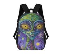 sinyumoney Mochila Unisex Alien Art LXI Mochila De Viaje Con Estampado 3D Mochila Informal Para Portátil Mochila Escolar Ligera Para Hombres, Mujeres, Niños Y Niñas 17inch