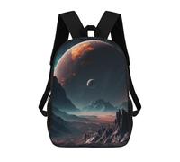 sinyumoney Mochila Unisex Alien Planet Landscape Mochila De Viaje Con Estampado 3D Mochila Informal Para Portátil Mochila Escolar Ligera Para Hombres, Mujeres, Niños Y Niñas 17inch