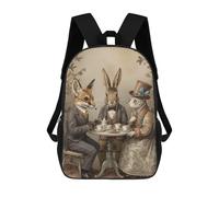 sinyumoney Mochila Unisex Anthropomorphic Animals Tea Party Mochila De Viaje Con Estampado 3D Mochila Informal Para Portátil Mochila Escolar Ligera Para Hombres, Mujeres, Niños Y Niñas 17inch