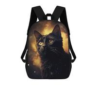 sinyumoney Mochila Unisex Black Cat Light Mochila De Viaje Con Estampado 3D Mochila Informal Para Portátil Mochila Escolar Ligera Para Hombres, Mujeres, Niños Y Niñas 17inch