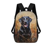 sinyumoney Mochila Unisex Black Labrador Retrieve Mochila De Viaje Con Estampado 3D Mochila Informal Para Portátil Mochila Escolar Ligera Para Hombres Mujeres Niños Niñas 17inch