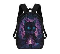 sinyumoney Mochila Unisex Black Light Cat 34 Mochila De Viaje Con Estampado 3D Mochila Informal Para Portátil Mochila Escolar Ligera Para Hombres, Mujeres, Niños Y Niñas 17inch