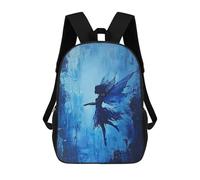 sinyumoney Mochila Unisex Blue Fairy Painting Mochila De Viaje Con Estampado 3D Mochila Informal Para Portátil Mochila Escolar Ligera Para Hombres, Mujeres, Niños Y Niñas 17inch