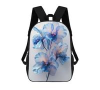sinyumoney Mochila Unisex Blue Iris Floral Mochila De Viaje Con Estampado 3D Mochila Informal Para Portátil Mochila Escolar Ligera Para Hombres Mujeres Niños Niñas 17inch
