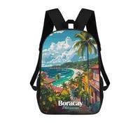 sinyumoney Mochila Unisex Boracay Philippines Tropical Island View Mochila De Viaje Con Estampado 3D Mochila Informal Para Portátil Mochila Escolar Ligera Para Hombres, Mujeres, Niños Y Niñas 17inch