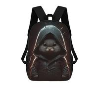 sinyumoney Mochila Unisex Bunny Wizzard Hoodie Mochila De Viaje Con Estampado 3D Mochila Informal Para Portátil Mochila Escolar Ligera Para Hombres, Mujeres, Niños Y Niñas 17inch