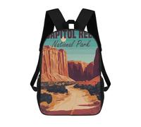 sinyumoney Mochila Unisex Capitol Reef National Park Mochila De Viaje Con Estampado 3D Mochila Informal Para Portátil Mochila Escolar Ligera Para Hombres, Mujeres, Niños Y Niñas 17inch