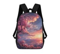 sinyumoney Mochila Unisex Cherry Blossom Fuji Sunset Mochila De Viaje Con Estampado 3D Mochila Informal Para Portátil Mochila Escolar Ligera Para Hombres Mujeres Niños Niñas 17inch