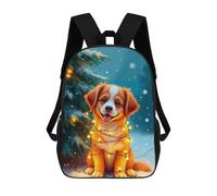 sinyumoney Mochila Unisex Christmas Dog with Lights Mochila De Viaje Con Estampado 3D Mochila Informal Para Portátil Mochila Escolar Ligera Para Hombres, Mujeres, Niños Y Niñas 17inch