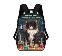 sinyumoney Mochila Unisex Coffee Is A Solution Cat Mochila De Viaje Con Estampado 3D Mochila Informal Para Portátil Mochila Escolar Ligera Para Hombres, Mujeres, Niños Y Niñas 17inch