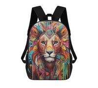 sinyumoney Mochila Unisex Colorful Lion Abstract Art Mochila De Viaje Con Estampado 3D Mochila Informal Para Portátil Mochila Escolar Ligera Para Hombres, Mujeres, Niños Y Niñas 17inch