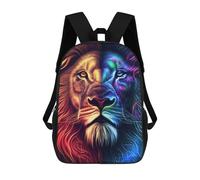 sinyumoney Mochila Unisex Colorful Lion Face Animal Mochila De Viaje Con Estampado 3D Mochila Informal Para Portátil Mochila Escolar Ligera Para Hombres, Mujeres, Niños Y Niñas 17inch