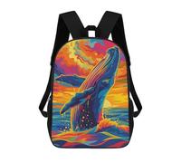 sinyumoney Mochila Unisex Colorful Whale Breaching at Sunset Mochila De Viaje Con Estampado 3D Mochila Informal Para Portátil Mochila Escolar Ligera Para Hombres, Mujeres, Niños Y Niñas 17inch