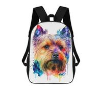 sinyumoney Mochila Unisex Colorful Yorkshire Terrier Art Print Mochila De Viaje Con Estampado 3D Mochila Informal Para Portátil Mochila Escolar Ligera Para Hombres, Mujeres, Niños Y Niñas 17inch