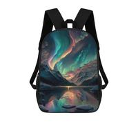 sinyumoney Mochila Unisex Colourful Aurora Borealis Mochila De Viaje Con Estampado 3D Mochila Informal Para Portátil Mochila Escolar Ligera Para Hombres Mujeres Niños Niñas 17inch