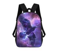 sinyumoney Mochila Unisex Cosmic Eagle Soaring Through Nebula Mochila De Viaje Con Estampado 3D Mochila Informal Para Portátil Mochila Escolar Ligera Para Hombres, Mujeres, Niños Y Niñas 17inch