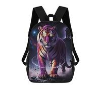 sinyumoney Mochila Unisex Cosmic Tiger Stance Mochila De Viaje Con Estampado 3D Mochila Informal Para Portátil Mochila Escolar Ligera Para Hombres, Mujeres, Niños Y Niñas 17inch