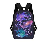 sinyumoney Mochila Unisex Cosmic Whale Sharks Mochila De Viaje Con Estampado 3D Mochila Informal Para Portátil Mochila Escolar Ligera Para Hombres, Mujeres, Niños Y Niñas 17inch