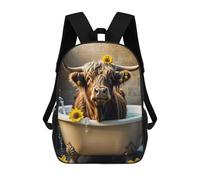 sinyumoney Mochila Unisex Cow Bathroom Funny Mochila De Viaje Con Estampado 3D Mochila Informal Para Portátil Mochila Escolar Ligera Para Hombres, Mujeres, Niños Y Niñas 17inch