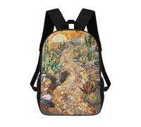 sinyumoney Mochila Unisex Desert Journey Mosaic Art Mochila De Viaje Con Estampado 3D Mochila Informal Para Portátil Mochila Escolar Ligera Para Hombres, Mujeres, Niños Y Niñas 17inch