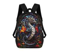 sinyumoney Mochila Unisex Draconian Dragon Abstract Mochila De Viaje Con Estampado 3D Mochila Informal Para Portátil Mochila Escolar Ligera Para Hombres, Mujeres, Niños Y Niñas 17inch