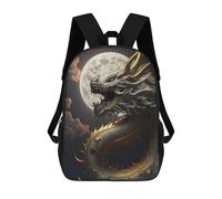 sinyumoney Mochila Unisex Dragon Moonlit Serpent Mochila De Viaje Con Estampado 3D Mochila Informal Para Portátil Mochila Escolar Ligera Para Hombres, Mujeres, Niños Y Niñas 17inch