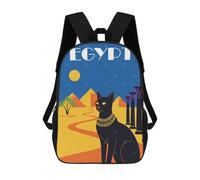 sinyumoney Mochila Unisex Egypt Black Cat Mochila De Viaje Con Estampado 3D Mochila Informal Para Portátil Mochila Escolar Ligera Para Hombres Mujeres Niños Niñas 17inch