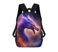 sinyumoney Mochila Unisex Electric Dragon Portrait Mochila De Viaje Con Estampado 3D Mochila Informal Para Portátil Mochila Escolar Ligera Para Hombres, Mujeres, Niños Y Niñas 17inch