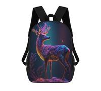 sinyumoney Mochila Unisex Enchanted Deer A Cosmic Vision Mochila De Viaje Con Estampado 3D Mochila Informal Para Portátil Mochila Escolar Ligera Para Hombres, Mujeres, Niños Y Niñas 17inch