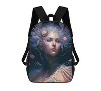 sinyumoney Mochila Unisex Enchanted Fantasy Portrait -3 Mochila De Viaje Con Estampado 3D Mochila Informal Para Portátil Mochila Escolar Ligera Para Hombres, Mujeres, Niños Y Niñas 17inch