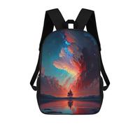 sinyumoney Mochila Unisex Epic Red And Blue Sky Mochila De Viaje Con Estampado 3D Mochila Informal Para Portátil Mochila Escolar Ligera Para Hombres Mujeres Niños Niñas 17inch