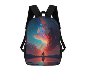 sinyumoney Mochila Unisex Epic Red And Blue Sky Mochila De Viaje Con Estampado 3D Mochila Informal Para Portátil Mochila Escolar Ligera Para Hombres Mujeres Niños Niñas 17inch