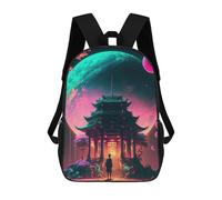 sinyumoney Mochila Unisex Fantasy Temple Under Planets -1 Mochila De Viaje Con Estampado 3D Mochila Informal Para Portátil Mochila Escolar Ligera Para Hombres, Mujeres, Niños Y Niñas 17inch