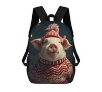 sinyumoney Mochila Unisex Festive Swine Chic Mochila De Viaje Con Estampado 3D Mochila Informal Para Portátil Mochila Escolar Ligera Para Hombres, Mujeres, Niños Y Niñas 17inch
