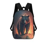 sinyumoney Mochila Unisex Fiery Bear Stroll Mochila De Viaje Con Estampado 3D Mochila Informal Para Portátil Mochila Escolar Ligera Para Hombres, Mujeres, Niños Y Niñas 17inch