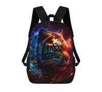 sinyumoney Mochila Unisex Flame And Ice Tiger Art Mochila De Viaje Con Estampado 3D Mochila Informal Para Portátil Mochila Escolar Ligera Para Hombres, Mujeres, Niños Y Niñas 17inch