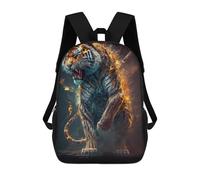 sinyumoney Mochila Unisex Flaming Tiger Artwork -9 Mochila De Viaje Con Estampado 3D Mochila Informal Para Portátil Mochila Escolar Ligera Para Hombres, Mujeres, Niños Y Niñas 17inch