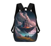 sinyumoney Mochila Unisex Floating Castle in Fantasy Landscape Mochila De Viaje Con Estampado 3D Mochila Informal Para Portátil Mochila Escolar Ligera Para Hombres, Mujeres, Niños Y Niñas 17inch