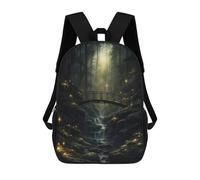 sinyumoney Mochila Unisex Forest Bridge in Autumn Mochila De Viaje Con Estampado 3D Mochila Informal Para Portátil Mochila Escolar Ligera Para Hombres Mujeres Niños Niñas 17inch