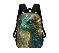sinyumoney Mochila Unisex Forest Green Baby Dragon Mochila De Viaje Con Estampado 3D Mochila Informal Para Portátil Mochila Escolar Ligera Para Hombres Mujeres Niños Niñas 17inch