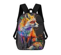 sinyumoney Mochila Unisex Fox Animal Painting Mochila De Viaje Con Estampado 3D Mochila Informal Para Portátil Mochila Escolar Ligera Para Hombres, Mujeres, Niños Y Niñas 17inch