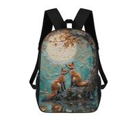 sinyumoney Mochila Unisex Fox in Love Mochila De Viaje Con Estampado 3D Mochila Informal Para Portátil Mochila Escolar Ligera Para Hombres Mujeres Niños Niñas 17inch