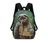 sinyumoney Mochila Unisex Funny Adorable Sloth Eat Mochila De Viaje Con Estampado 3D Mochila Informal Para Portátil Mochila Escolar Ligera Para Hombres, Mujeres, Niños Y Niñas 17inch