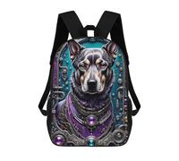 sinyumoney Mochila Unisex Futuristic Steampunk Dog Mochila De Viaje Con Estampado 3D Mochila Informal Para Portátil Mochila Escolar Ligera Para Hombres Mujeres Niños Niñas 17inch