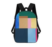 sinyumoney Mochila Unisex Geometric Collage 12 Mochila De Viaje Con Estampado 3D Mochila Informal Para Portátil Mochila Escolar Ligera Para Hombres, Mujeres, Niños Y Niñas 17inch